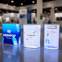 Comptoirs promotionnels portables personnalisés, tables pliantes pour salons professionnels avec éclairage LED
