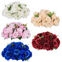 Table Home Decor Boules de fleurs en soie Bouquet Centres de table de mariage Décoration Hortensias blancs Fleurs Mariage artificiel