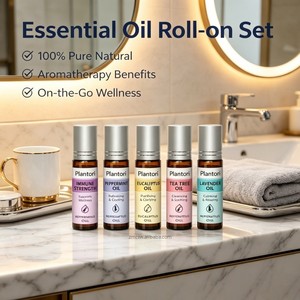 Aceite Esencial Diluido Personalizado sin Agua para Aromaterapia, 0.33oz, Roll-on, Menta, Orégano, Árbol de Té, Hierba Limón, Eucalipto, Lavanda - Product Image 2