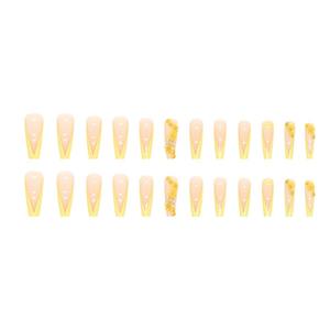 Suministros para <span class=keywords><strong>uñas</strong></span> Productos de belleza <span class=keywords><strong>Uñas</strong></span> Prensa en <span class=keywords><strong>uñas</strong></span> Ballet largo Cremoso Daisy Gold 3D Hollow Butterfly Usable Acrílico Consejos Encantos - Product Image 5