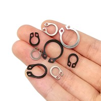 1 Set Mix M5 to M20 Assortment Kit Shaft Bearing Retaining Clip Snap Ring C Type External Circlip Stainless Steel Black 65mn