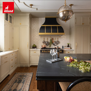 Gabinetes de Cocina Altos Independientes de Diseño Murah en Color Arena Alland, Compra Directa de China, con Estantes y Puertas para Almacenamiento en la Cocina - Product Image 1