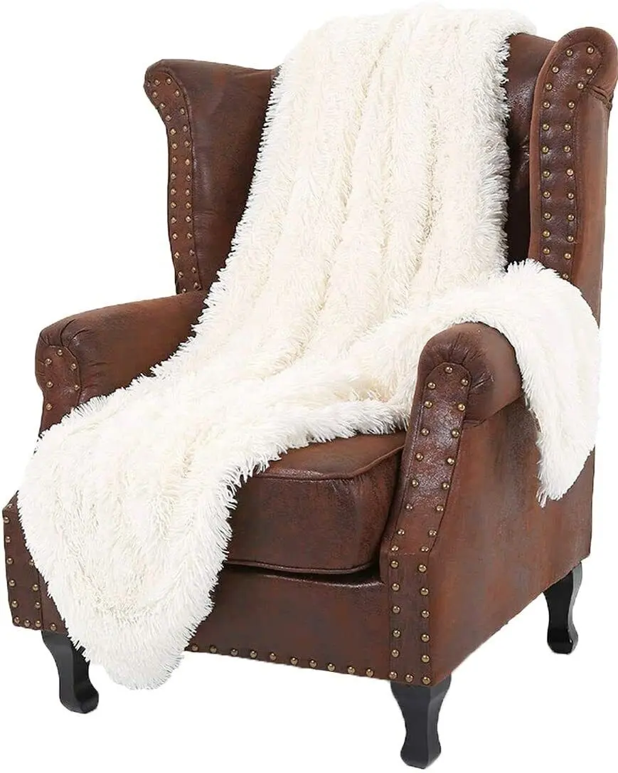 Gran oferta, Sherpa manta de lana, manta gruesa y suave, tamaño Twin/full/Queen/King