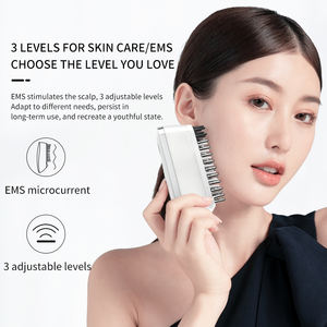 Dispositivos de Masaje Capilar KKS, Cepillo Masajeador de Cabeza, Vibración EMS, Alta Frecuencia, Peine de Luz Roja, Acero Inoxidable y Plástico - Product Image 2
