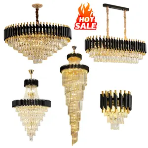 Custom ODM OEM Chandeliers Modern Luxury Large Contemporary Metal Hanging Lamp Round Ceiling Lamp for Indoor Home Lighting