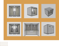 Toilettes mobiles préfabriquées de haute qualité pour usage extérieur, design moderne, toilettes publiques préfabriquées, toilettes portables pour l'extérieur