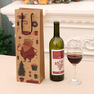 Christmas gift <b>bags</b>, Christmas kraft paper <b>bags</b>, wine <b>bags</b>, wine bottle <b>bags</b>, Christmas cross-border home goods. - Product Image 4