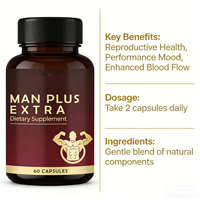 Capsules OEM Man Plus Extra, marque privée, complément énergétique pour hommes, stimulant de vitalité et de performance, pilules de bien-être