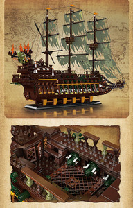 Niederländer n.º de Feiyue 13197 Versión Mejorada, Bloques de Construcción Clásicos de Alta Dificultad, Barco Pirata, Pieza de Colección, Réplica - Product Image 6