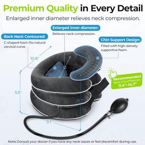 <strong>Inflatable</strong> <strong>Neck</strong> Stretcher for Cervical Traction Adjustable <strong>Neck</strong> Traction <strong>Pillow</strong> for Home <strong>Neck</strong> Extender <strong>Pillow</strong> - Product Image 3