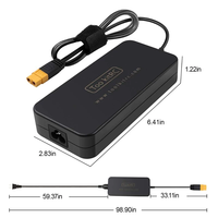 ToolkitRC ADP180 180W AC-DC Power Supply XT60 Plug PSU Portabel untuk RC FPV Drone Pengisi Daya Baterai UAV Pertanian
