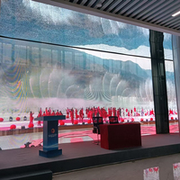 Écran LED transparent P3.91 personnalisé en usine, écran LED à grille intérieure, mur d'affichage pour la publicité