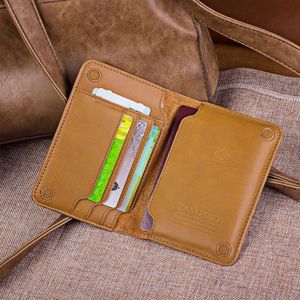 De alta calidad de piel de vaca de cuero genuino <span class=keywords><strong>2</strong></span> <span class=keywords><strong>veces</strong></span> hebilla magnética cartera para hombres de cuero titular de la tarjeta - Product Image 5
