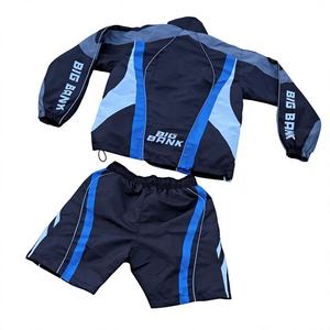 Custom Wholesale High Quality Nylon Polyester <b>Retro</b> Color Block Racing Style Paneled Men's <b>Tracksuit</b> Set - Product Image 2