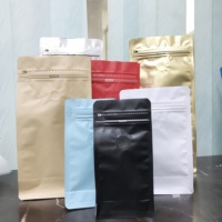 Sacs d'emballage de café en gros avec fermeture éclair 250g 1kg Noir mat PET+PE Recyclables Certifiés CE Taille et impression personnalisables