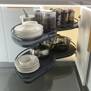 Hot Sale High Quality Stainless Steel Kitchen <b>Basket</b> Organizer Modern Design Wall-Mounted Pull-Out Style Grey 2 Shelves - Product Image 5
