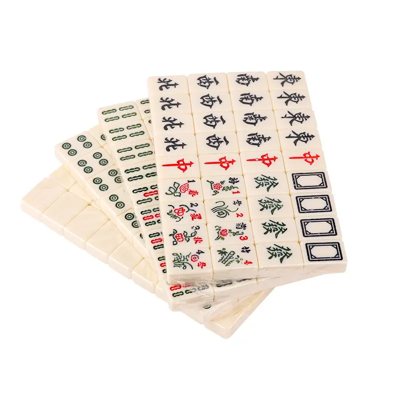 Hoge Kwaliteit Chinese Familie Tafel Bordspel 30 36 40 42 Mm Maat Aangepaste Print Blanco Mahjong Tegels 160 Tegels Amerikaanse Ma Jong