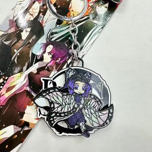Llavero giratorio con Kamado Tanjirou, Nezuko, Agatsuma <span class=keywords><strong>Zenitsu</strong></span> y Kocho <span class=keywords><strong>Shinobu</strong></span>, un colgante de mochila estilo dibujos animados - Product Image 5