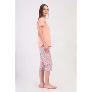 Combinaison de nuit ovale à manches courtes et col rond pour femmes - Product Image 3