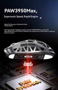 Mouse Wireless Attack Shark R2 PAW3950 in Lega di Magnesio Leggero e Cavo, 42000 DPI, Microinterruttore Ottico, Ergonomico, RGB, Disponibile - Product Image 4