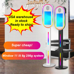 Oval Dslr fotoğraf kabini bilgisayar sistemi ile parti etkinlikleri için 15.6 inç Dslr kamera Selfie fotoğraf kabini makinesi - Product Image 6