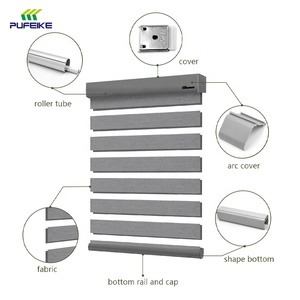 Tissu occultant et voilage imprimé zèbre 100 % polyester pour décoration de salle de bain et cuisine, à deux couches, avec motifs de paysages - Product Image 4