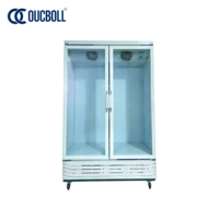 Nuevo Refrigerador Exhibidor LG-980 F con Doble Puerta de Vidrio, Eficiencia Energética de 5 Estrellas, para Bebidas, Ideal para Supermercados y Hoteles