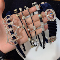 PUSHI nueva de metal de moda para chicas circonita perla bowknot de banda de pelo de princesa accesorios para el cabello a granel