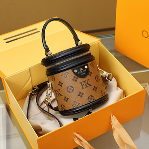 2026Luxury Genuine <strong>Leather</strong> Cylinder <strong>Bucket</strong> Handheld Fortune Barrel Shoulder Crossbody <strong>Bag</strong> for <strong>Women</strong> - Product Image 6