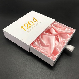 Ruban coulissant d'impression personnalisée avec montre et portefeuille, emballage en papier noir, tiroir en carton, boîte de luxe pour chocolat - Product Image 1