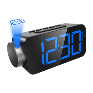 LED 180 grados para proyector alarma reloj <span class=keywords><strong>de</strong></span> escritorio <span class=keywords><strong>de</strong></span> proyección FM Radio reloj <span class=keywords><strong>de</strong></span> mesa con cargador USB puerto - Product Image 1
