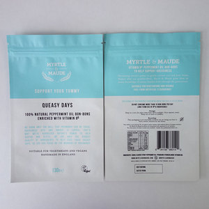 Commercio all'ingrosso stampa fabbrica di plastica politene bustina smerigliata con cerniera borse piatte con chiusura a Zip <span class=keywords><strong>per</strong></span> i vestiti borsa trasparente - Product Image 2