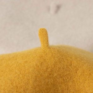Béret en pure laine de qualité supérieure, couleur unie, style français et australien, grande taille, pour femme, mode automne-hiver - Product Image 3