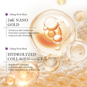 KORMESIC Masque Coréen en Feuille pour le Cou au Collagène et Or 24K, 25g, Effet Raffermissant et Hydratant pour le Cou et le Menton, Marque Privée, Vente en Gros - Product Image 3