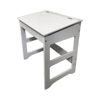 Table d'étude en bois de style simple pour enfants avec espace de rangement