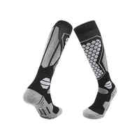 Chaussettes de ski épaisses et chaudes pour hommes, logo personnalisé imprimé basket-ball, chaussettes de sport de neige respirantes en coton de compression à hauteur du genou pour femmes