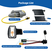 Moteur pour Kayak de Pêche Sous-marin, Float Tube et Ventre de Bateau, Aileron Électrique pour SUP, Propulseur Gonflable Haute Vitesse, Télécommande