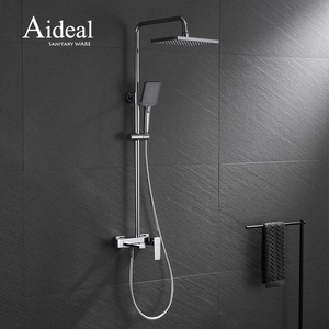 Robinet mitigeur de douche à trois fonctions en laiton à <span class=keywords><strong>prix</strong></span> abordables de style carré de vente chaude classique - Product Image 1