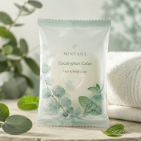 Sacs d'emballage pour savon en plastique transparent givré, pochettes personnalisées imprimées pour l'emballage de savon en barre
