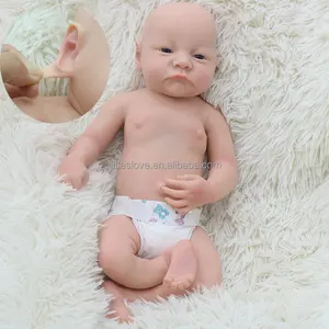 18 pouces peinture avancée Non toxique personnalisé caoutchouc solide platine entièrement en Silicone bébé Reborn enfants poupée