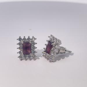 Tianyu Gems Gold Plated Brass <b>Earrings</b> with <b>Emerald</b> Cut Zircon Luxurious Classic Women's <b>Stud</b> <b>Earrings</b> Claw Setting - Product Image 2