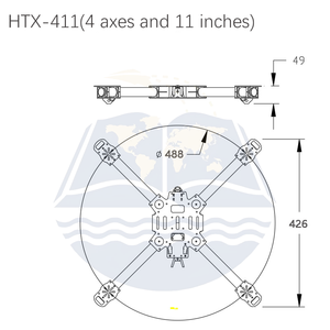 PFLY HTX415/HTX414 4-Axis 15-Inch Fiberglass Racing Frame for 4214 Motor <b>RC</b> Airplane & <b>Drone</b> Parts Boys - Product Image 4