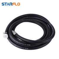STARFLO HV-30B 24V DC 30-35LPM Bomba de Diafragma Pequeña para Transferencia de Solución de Urea Diésel Adblue IBC con Medidor de Flujo, Manguera y Boquilla