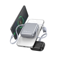 Neue PD22.5W/35W Superschnelle Ladefunktion 10000mAh Ultraflache Typ-C Tragbare Outdoor-Powerbank mit Integriertem Kabel & Lampenanzeige