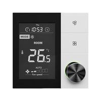 Thermostat de ventilo-convecteur, régulateur de température ambiante 0-10V Modbus, bouton rotatif, climatiseur central, hôtel, commercial, 3 vitesses