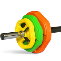 Équipement de Cross Training en Acier et PU, Ensemble de Pompes 20kg avec Colliers à Ressort, Kit d'Haltères Aérobiques pour Musculation