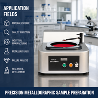 Polisseuse Métallographique MP-1B à Disque Unique, Vitesse Variable 50-1000 tr/min, 750W, Machine de Polissage et de Meulage pour Usage en Laboratoire, Préparation d'Échantillons