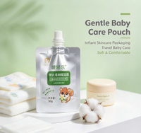 Kemasan Pouch Perawatan Bayi, Kantong Tekan Lembut Portabel 30g, Kemasan Krim Losion, Plastik Komposit, Pouch Stand Up, OEM Custom