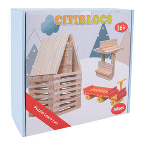 Dominos empilés haut, équilibre de construction intellectuelle pour enfants blocs de bois jouets d'éducation précoce personnalisés. - Product Image 6