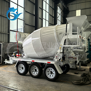 Ba trục sáu bánh xe hai khối bê tông xăng trộn Trailer xe tăng trộn bê tông nhỏ - Product Image 3